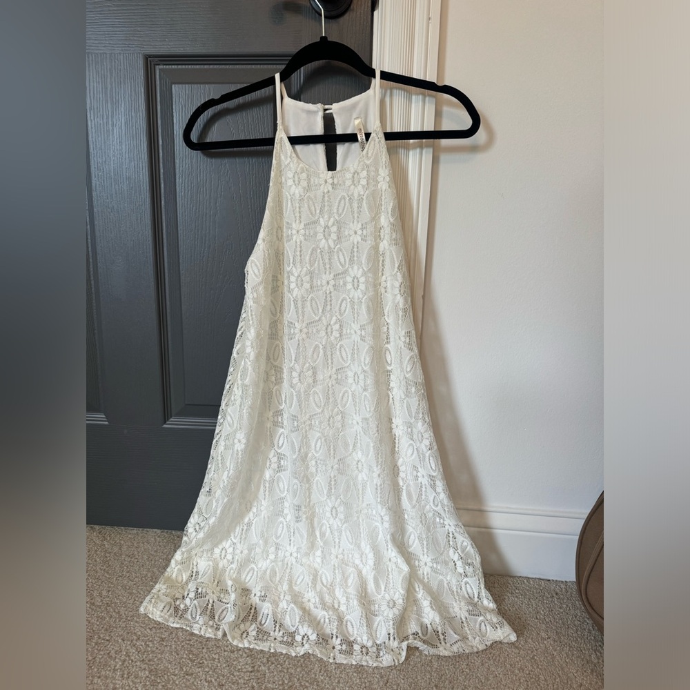 Mittoshop White Lace Mini Dress